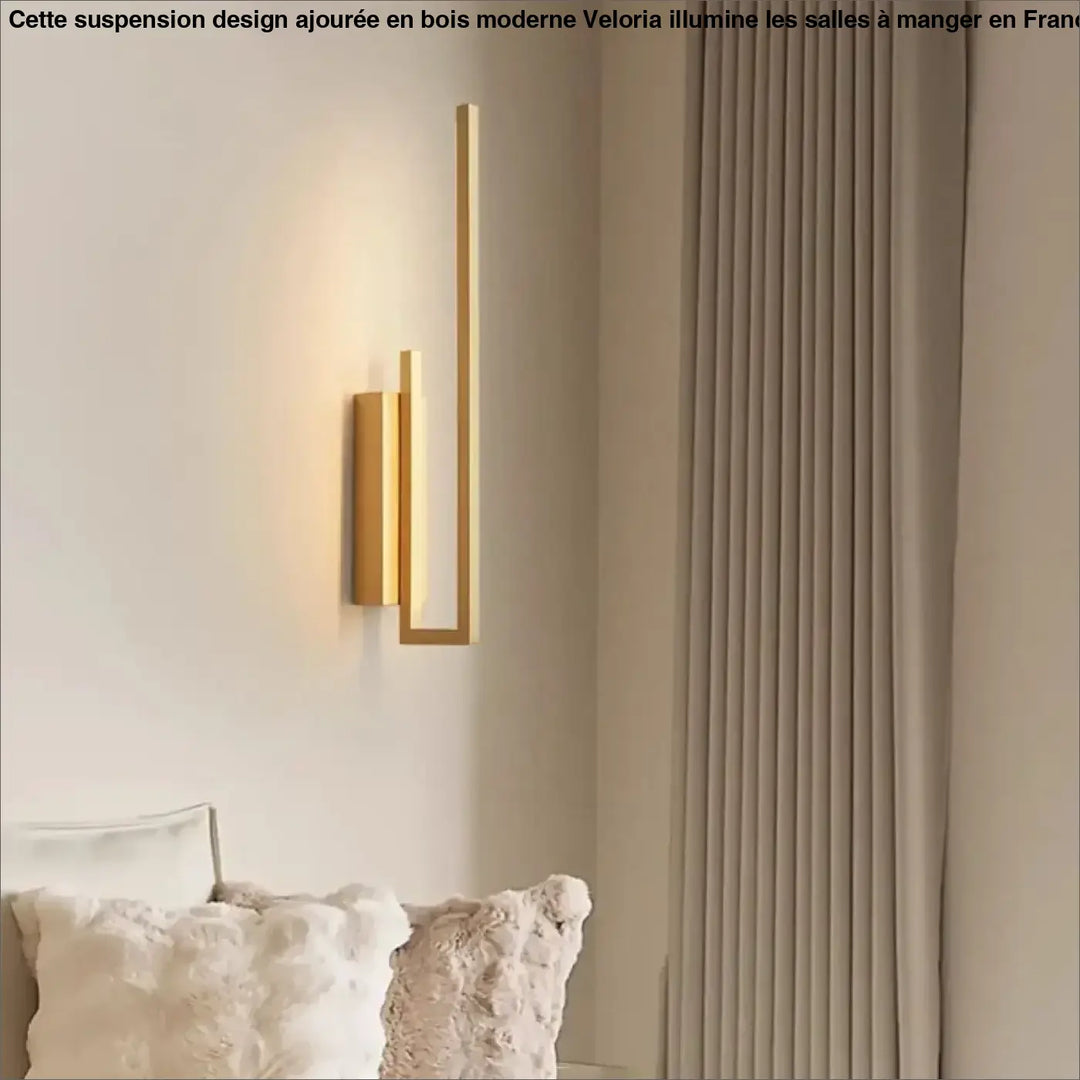 Applique murale LED moderne en métal noir design minimaliste