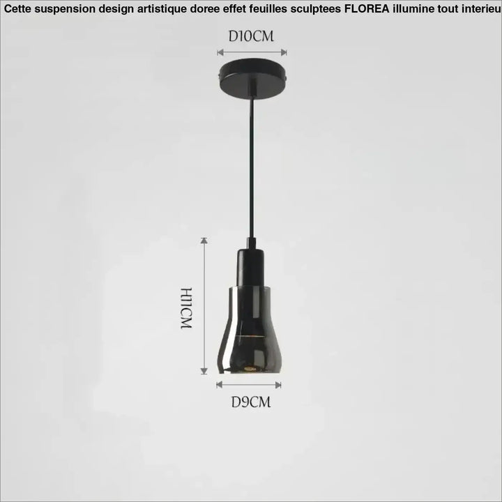 Suspension luminaire en verre fumé style moderne et design élégant