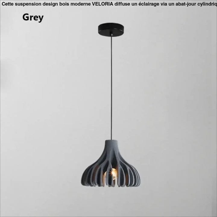 Suspension Contemporaine En Bois Et Couleur Chic Élégante