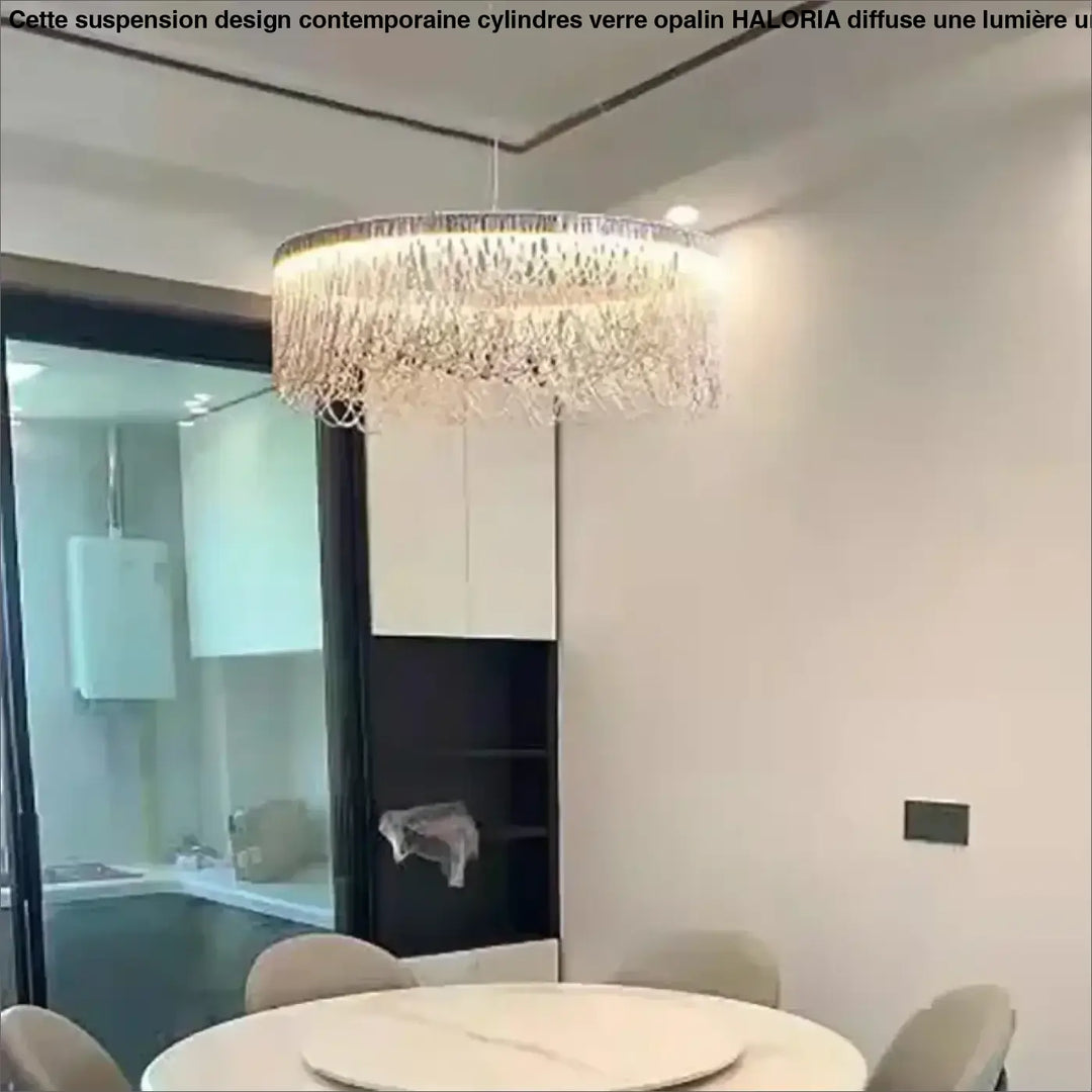 Suspension Design Ronde Métal Entrelacé Moderne Élégant
