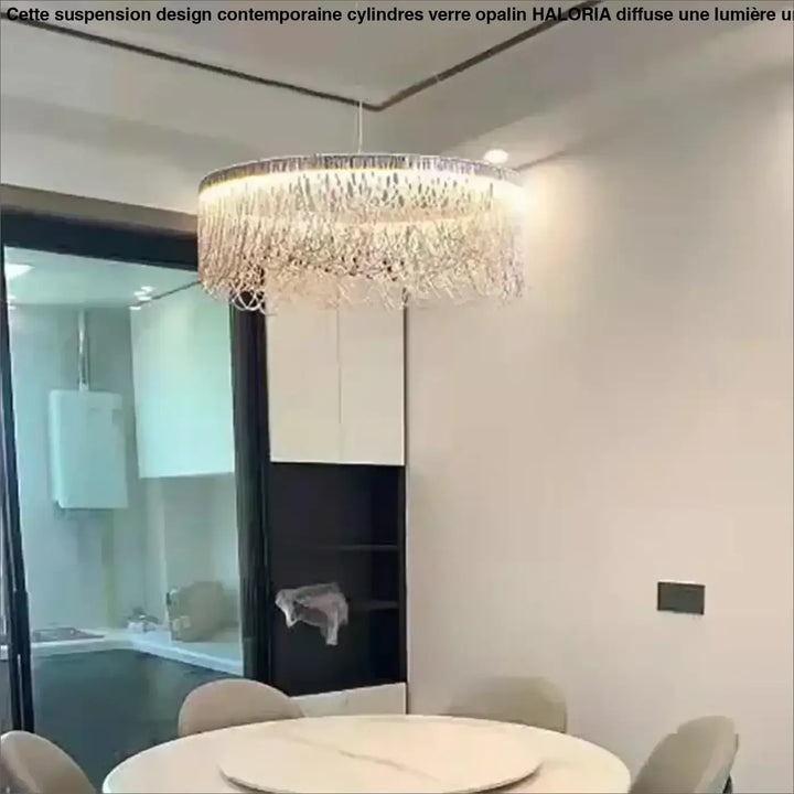 Suspension Design Ronde Métal Entrelacé Moderne Élégant