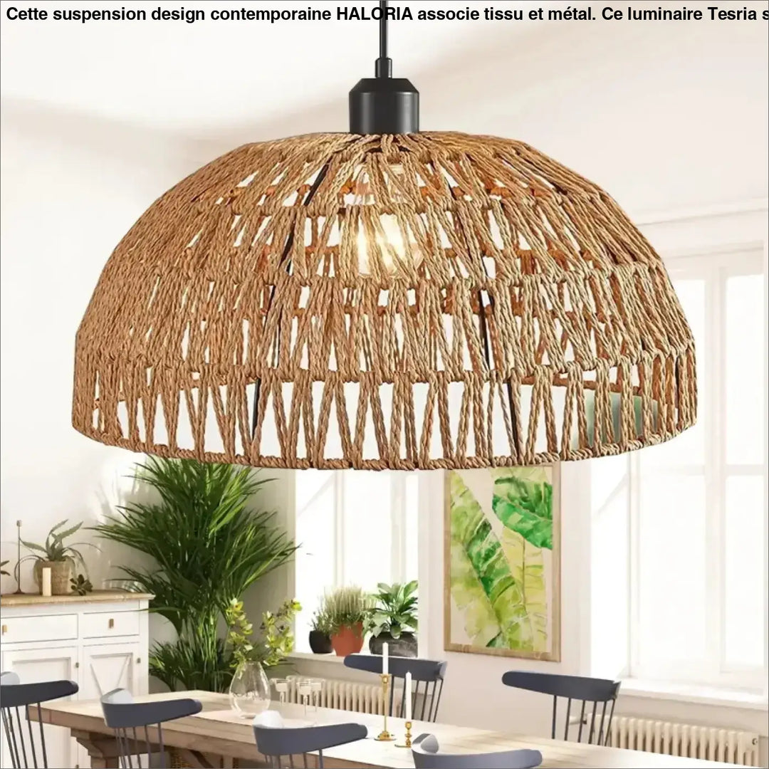 Suspension luminaire en osier pour ambiance zen et naturelle
