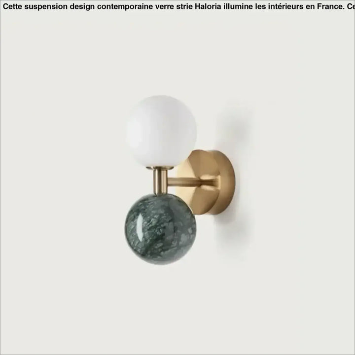 Applique Murale Design Boule Verre Et Marbre Élégante Et Pur