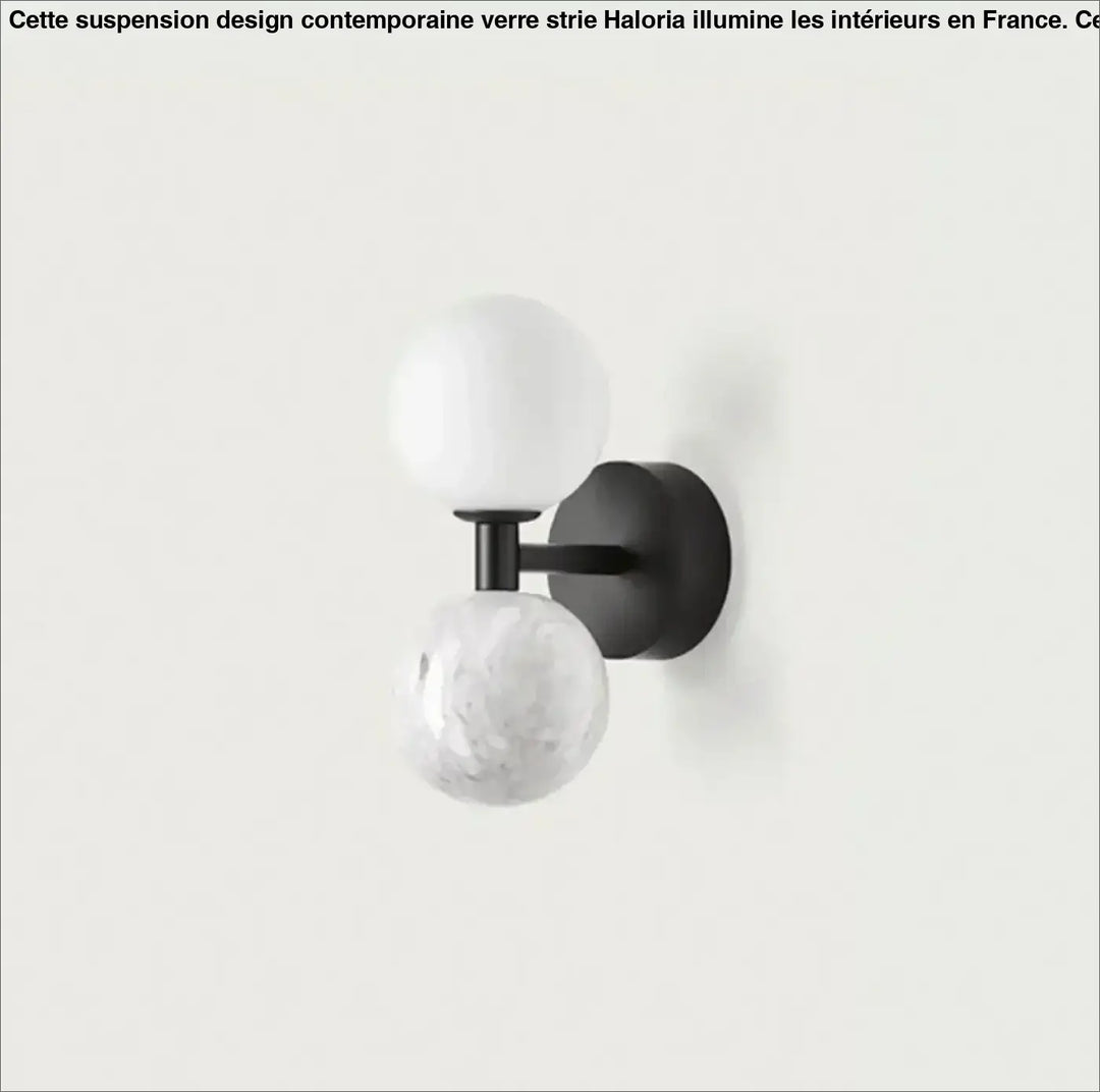 Applique Murale Design Boule Verre Et Marbre Élégante Et Pur