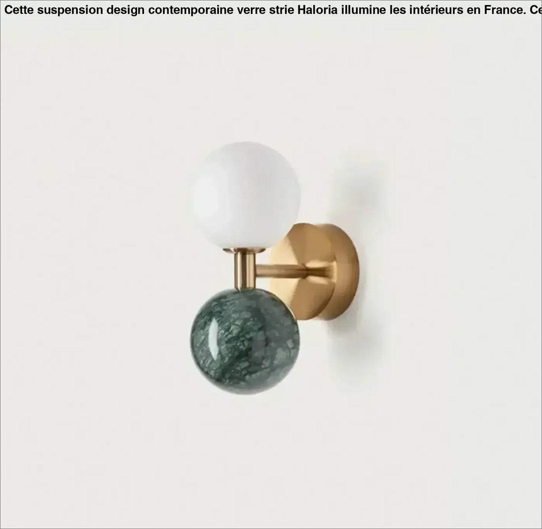 Applique Murale Design Boule Verre Et Marbre Élégante Et Pur