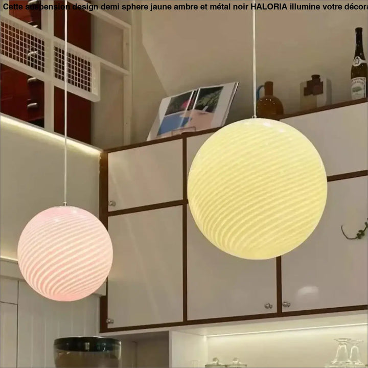 Suspension Moderne en Verre Coloré pour Intérieur Élégant