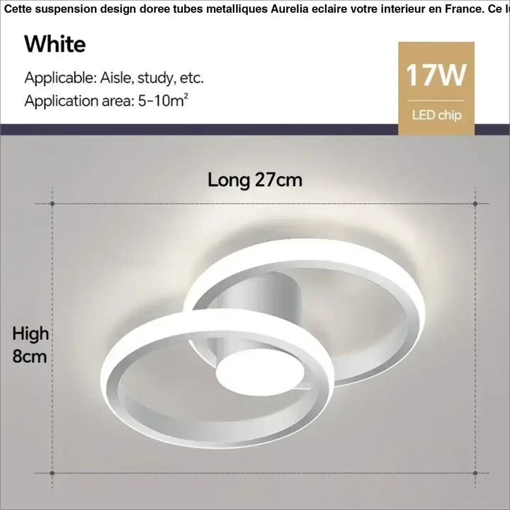 Plafonnier moderne minimaliste doré au design épuré et élégant