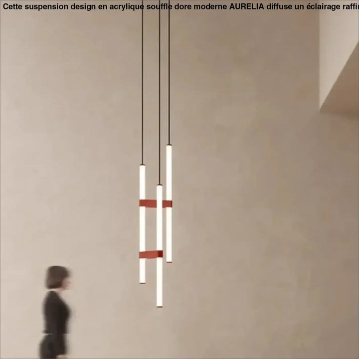 Suspension led verticale sculpturale moderne élégant