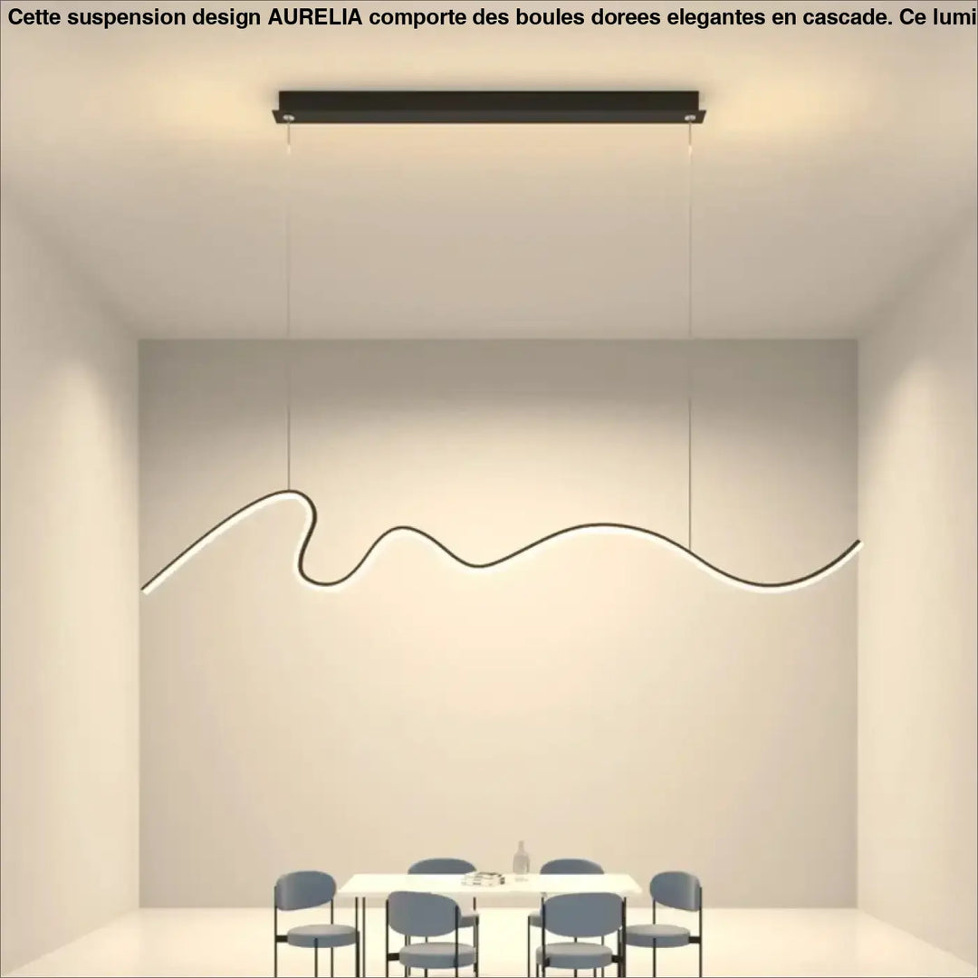 Suspension design sinueux pour intérieur minimaliste