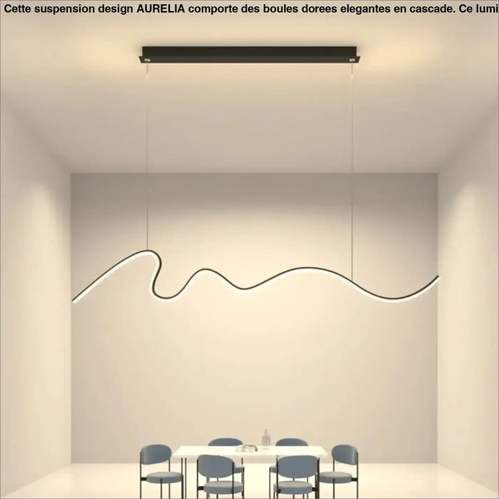 Suspension design sinueux pour intérieur minimaliste