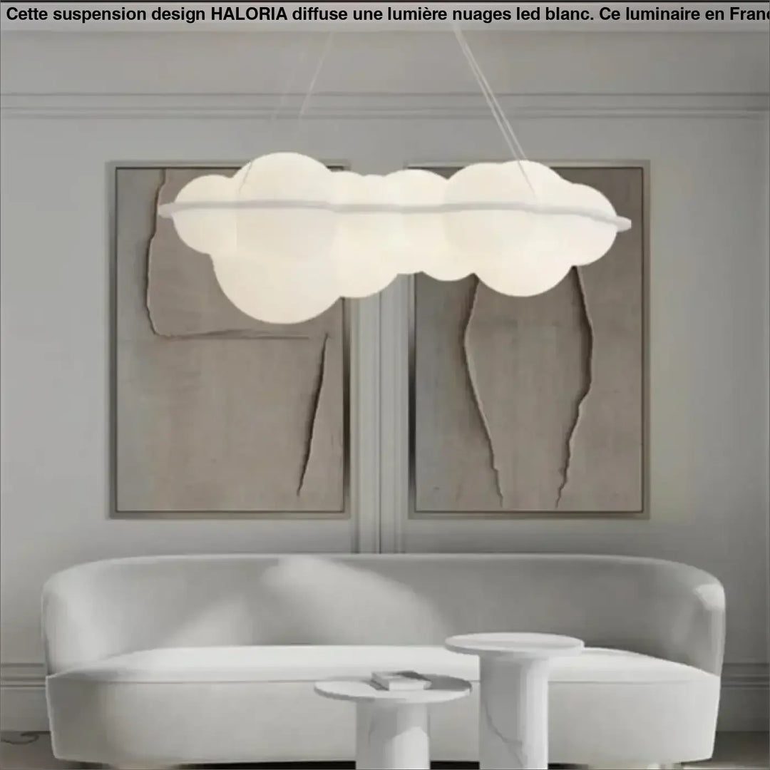 Suspension design en nuages LED blanc


