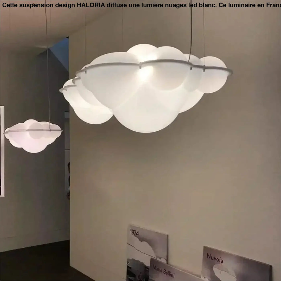 Suspension design en nuages LED blanc


