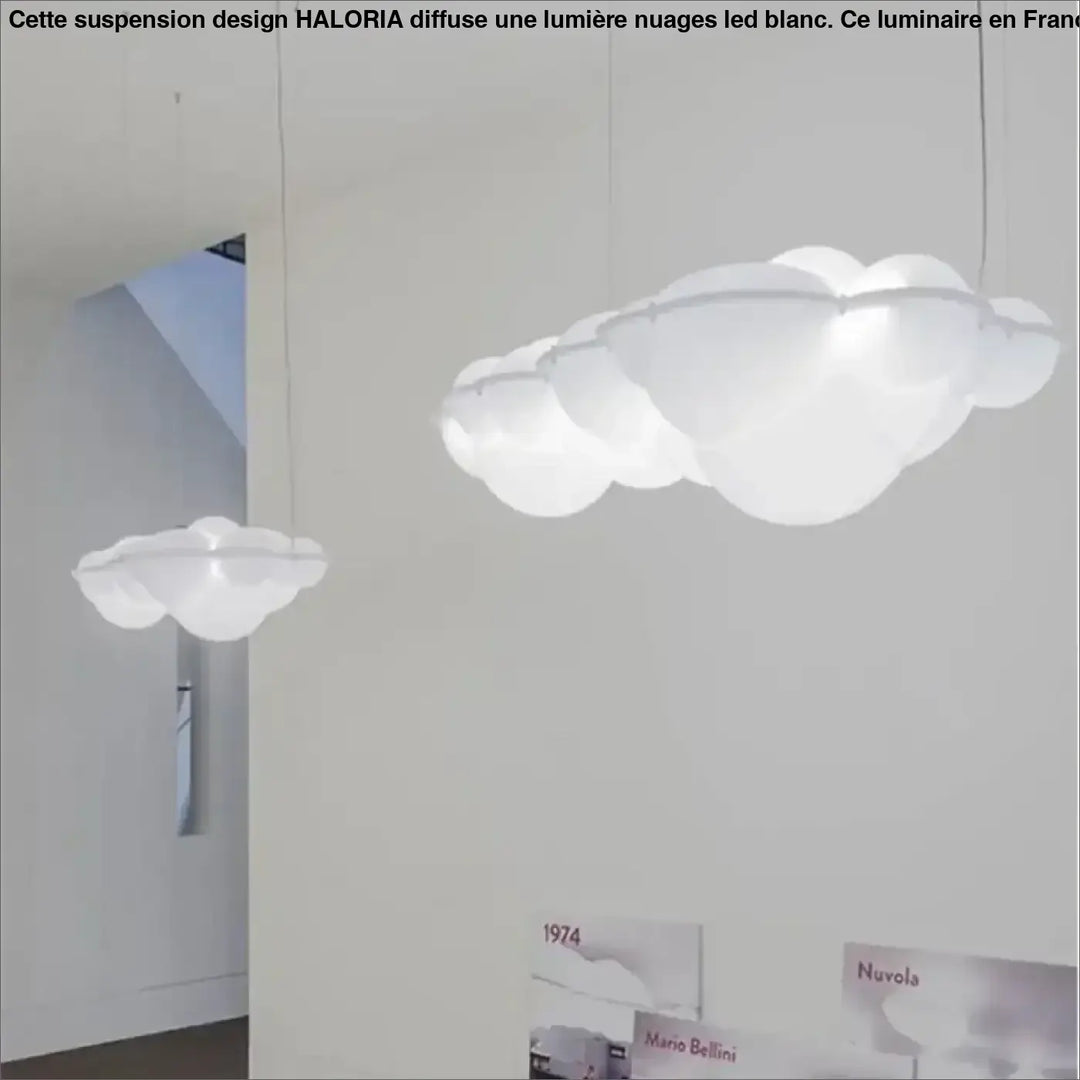 Suspension design en nuages LED blanc

