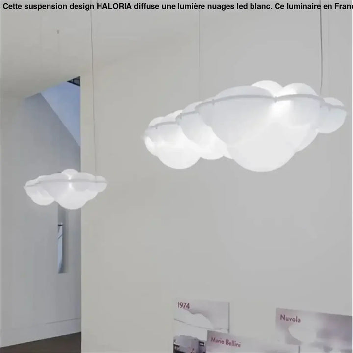 Suspension design en nuages LED blanc

