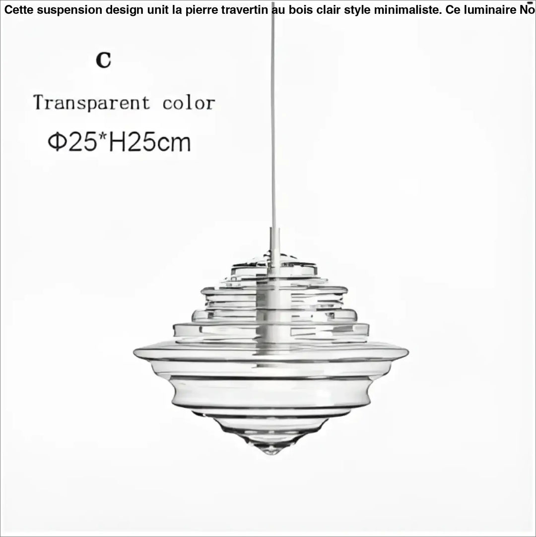 Suspension luminaire en verre style art déco élégant