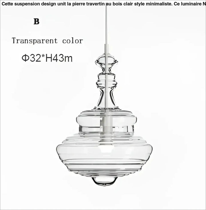 Suspension luminaire en verre style art déco élégant
