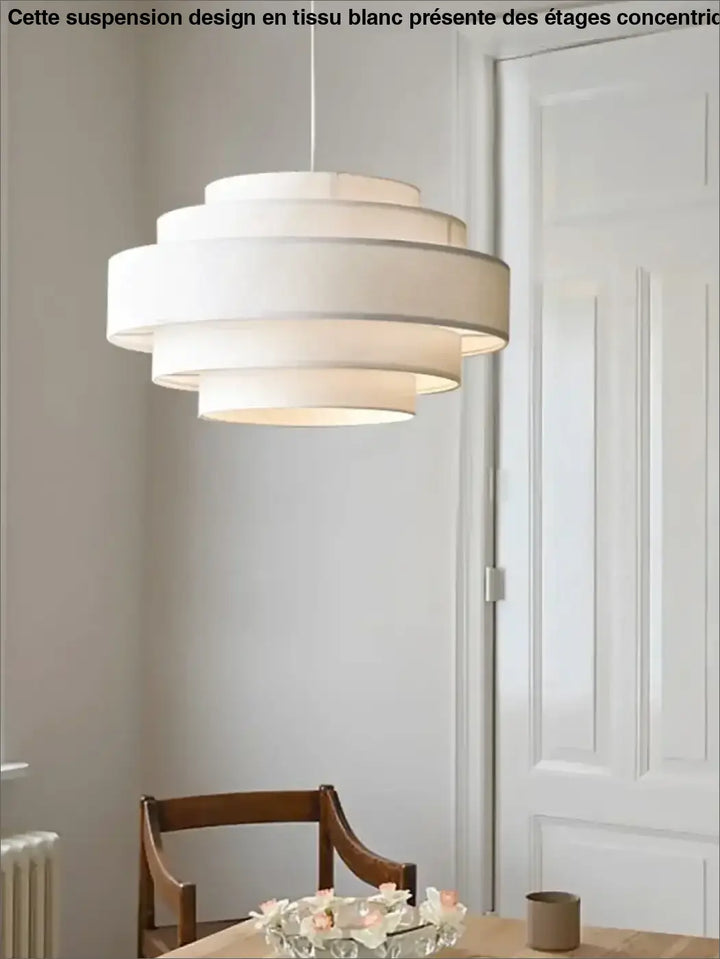 Nordic Fabric Pendant Light Wabi Sabi Led Chandelier for Living Room Bedroom Home Decor White cloth Pendant lamp