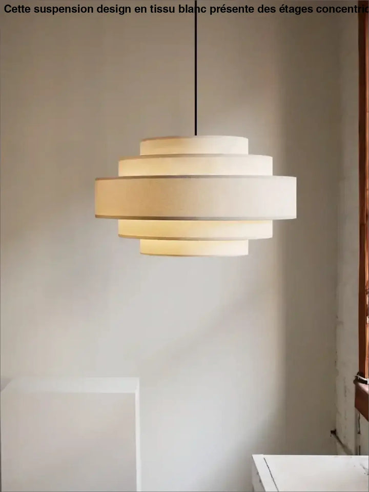 Nordic Fabric Pendant Light Wabi Sabi Led Chandelier for Living Room Bedroom Home Decor White cloth Pendant lamp