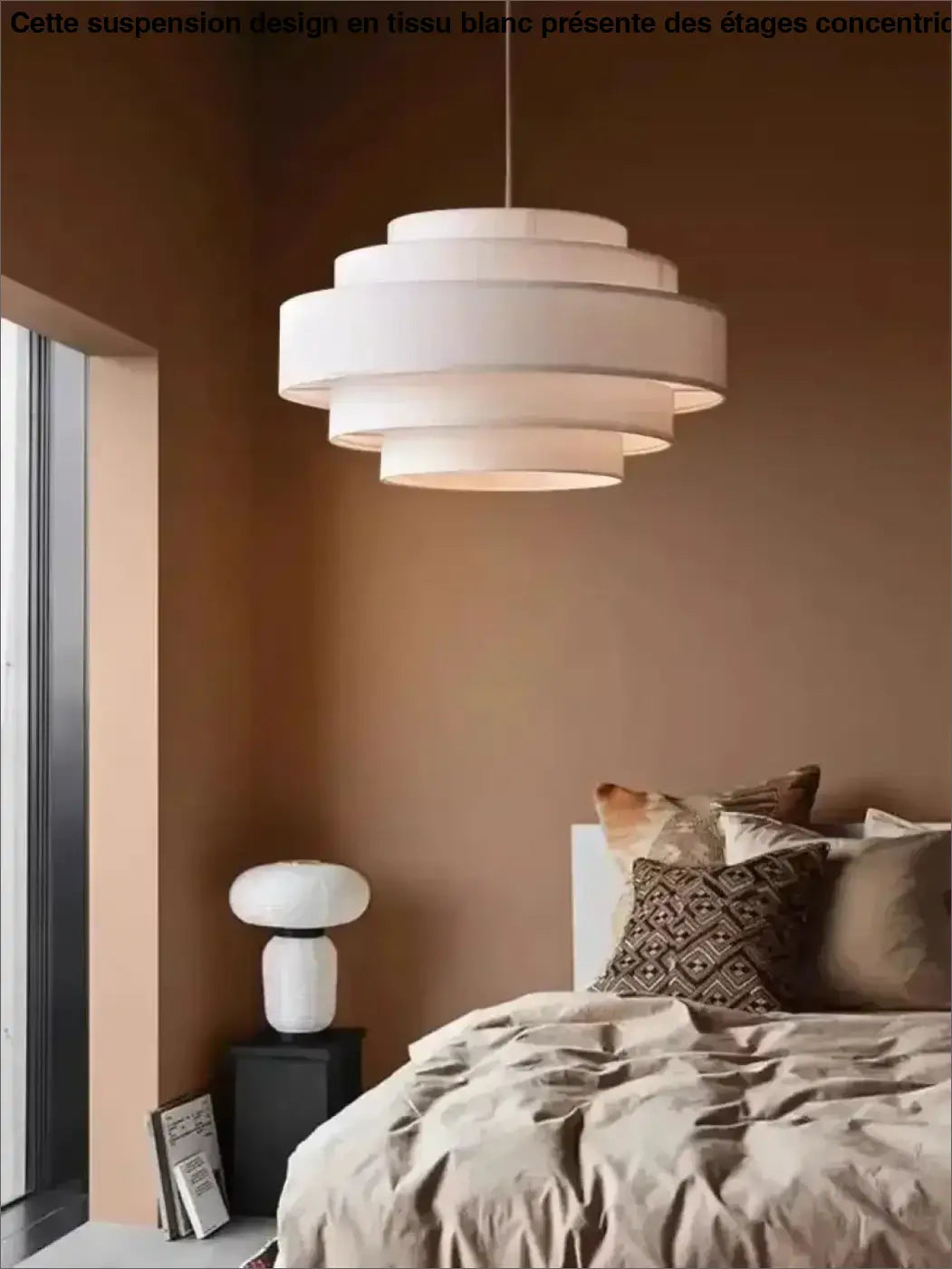 Suspension design en tissu à étages concentriques