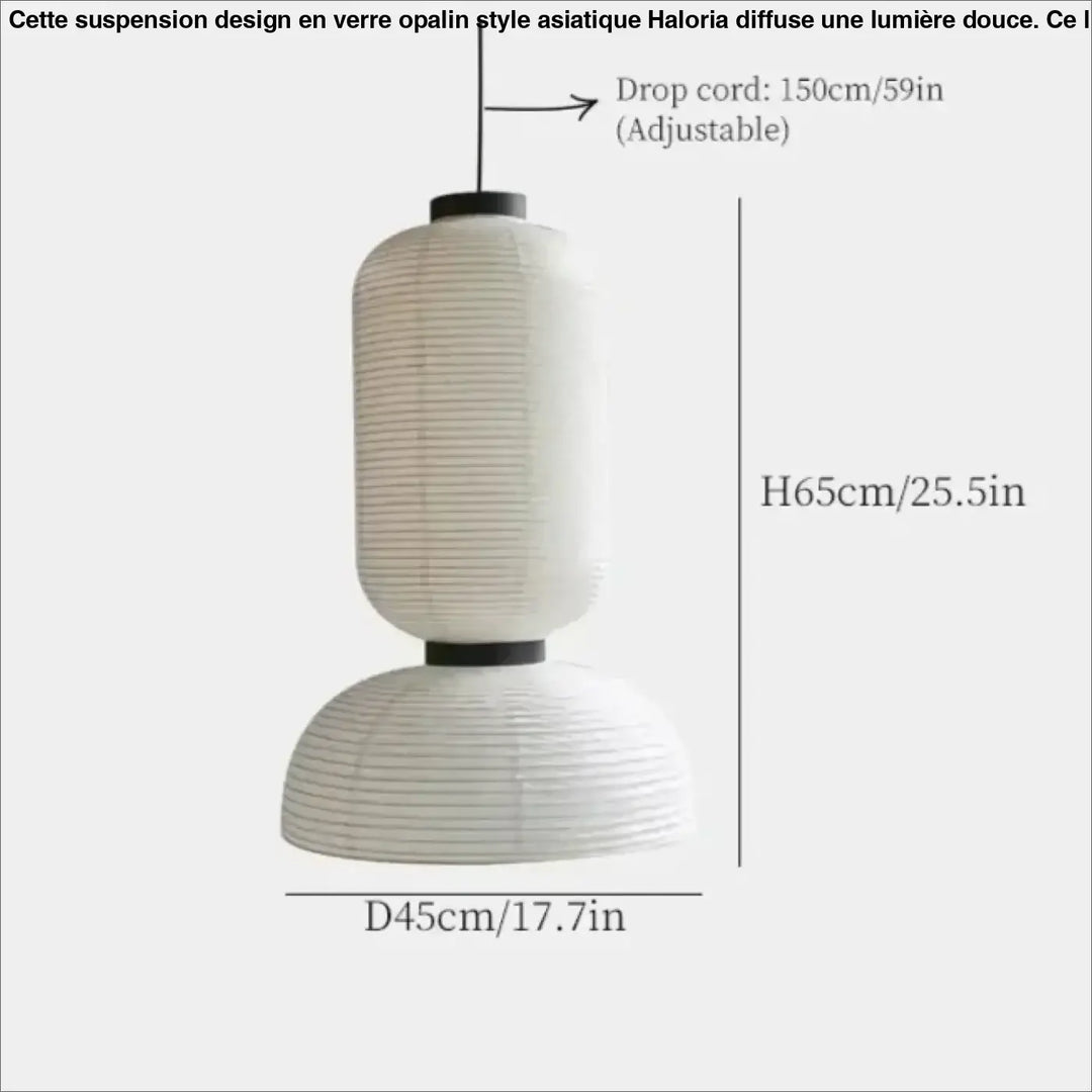 Suspension luminaire japonaise en papier blanc style lanterne