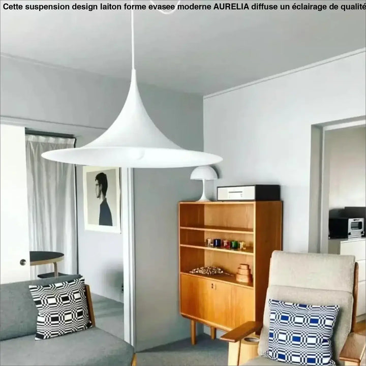 Suspension design laiton forme évasée moderne