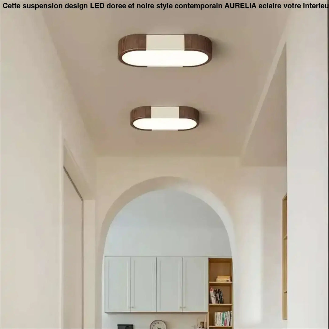 Plafonnier led bois minimaliste éclairage naturel chic style