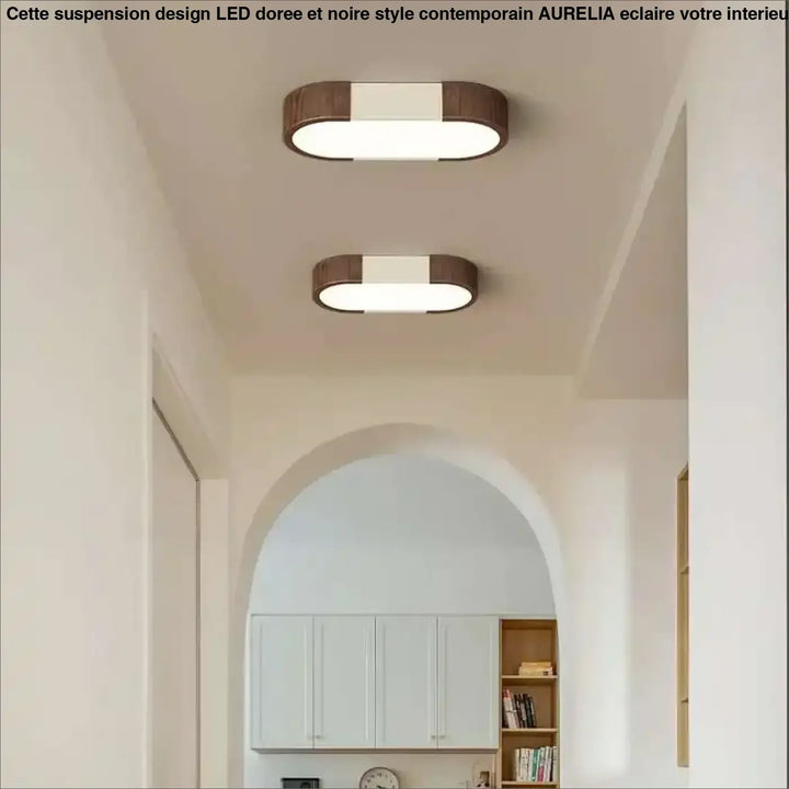 Plafonnier led bois minimaliste éclairage naturel chic style
