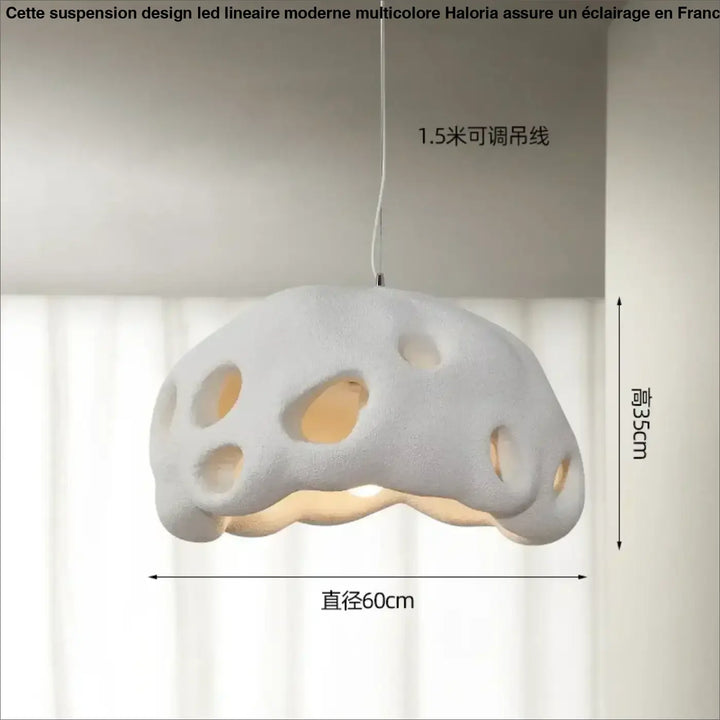 Suspension luminaire en résine design moderne