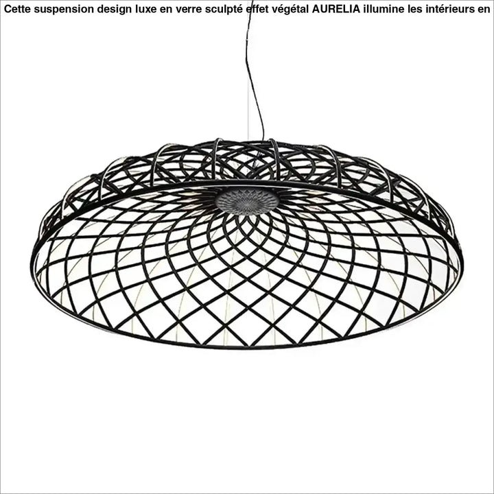 Suspension luminaire en dôme tressé au design naturel et bohème