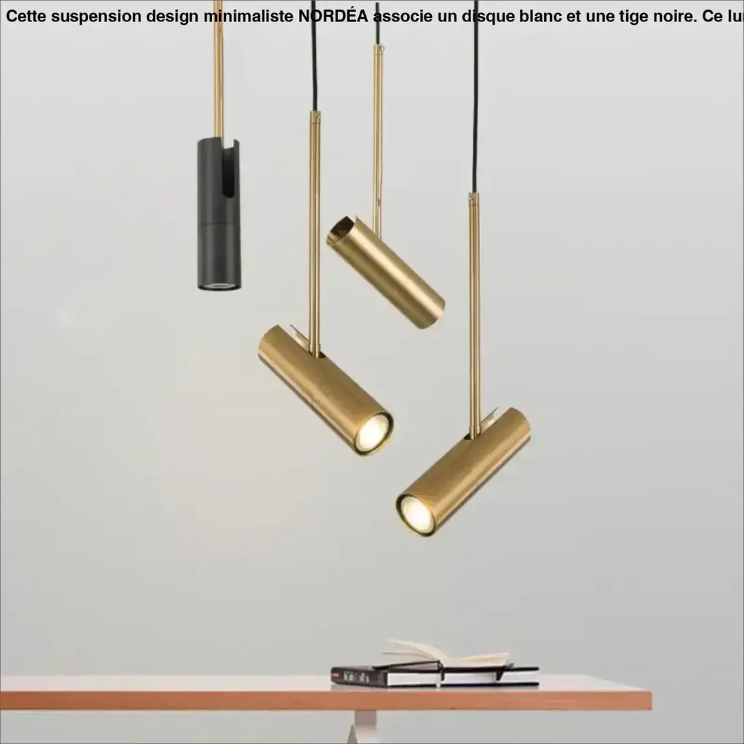 Suspension design moderne doré élégance et modernité