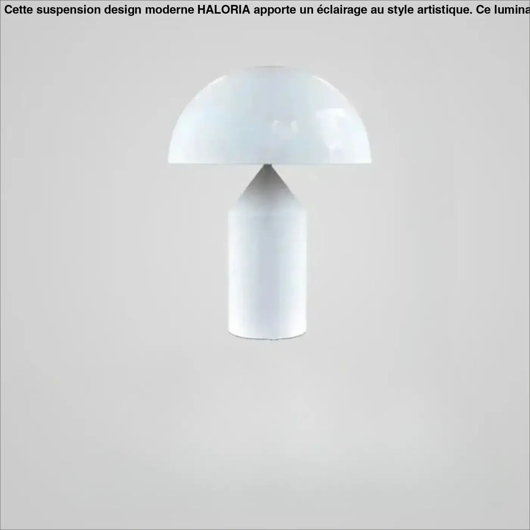 Lampe de table gatti blanche en forme de champignon avec finition brillante et base cylindrique pour chambre à coucher