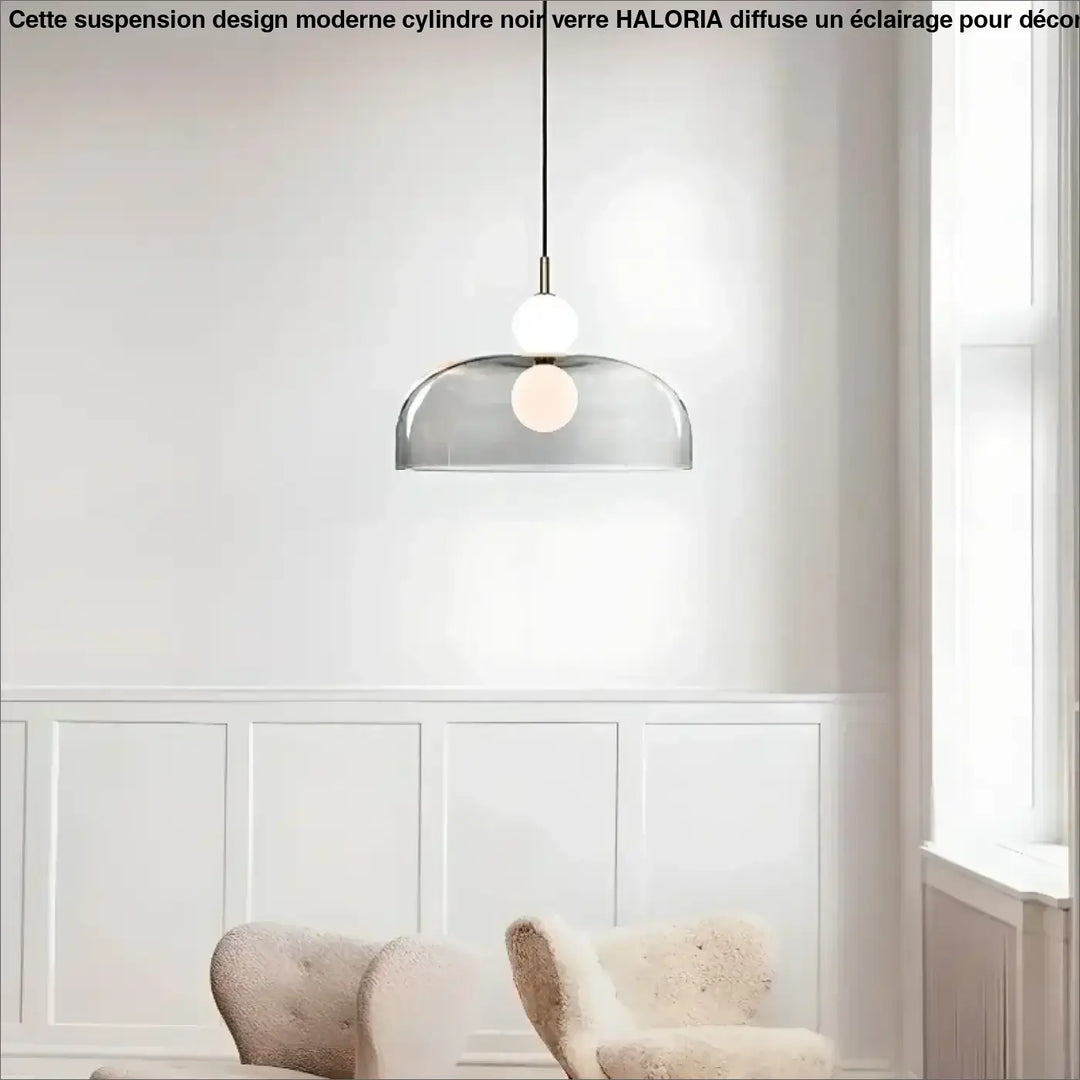 Suspension Contemporaine Globe Verre Transparent Élégante

