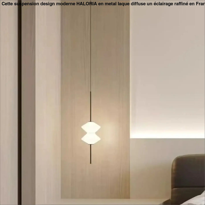 Suspension Design Minimaliste Blanche Avec Câble Élégance