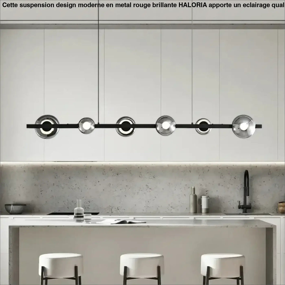 Suspension Linéaire Moderne Noir et Or Éclairage Contemporain