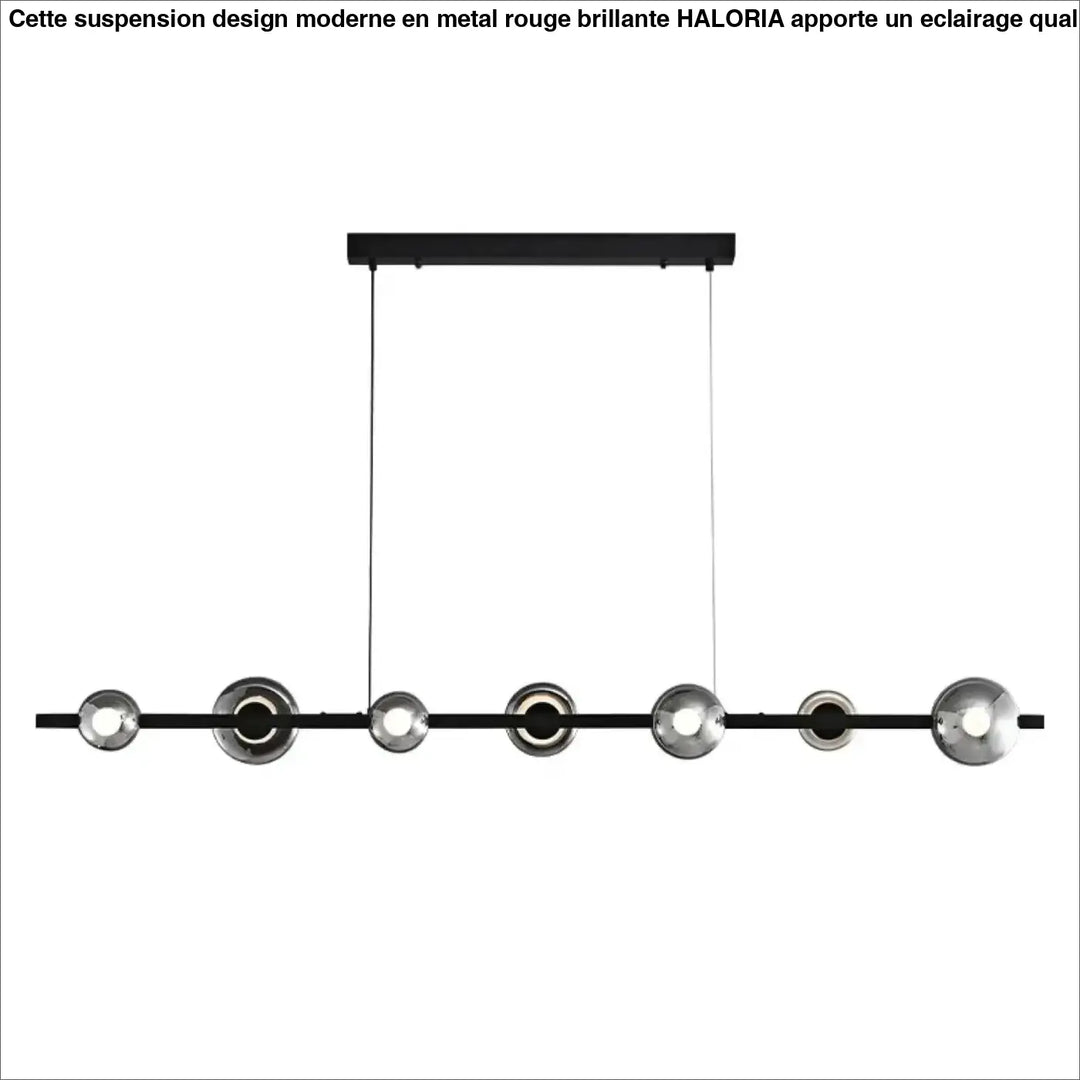 Suspension Linéaire Moderne Noir et Or Éclairage Contemporain
