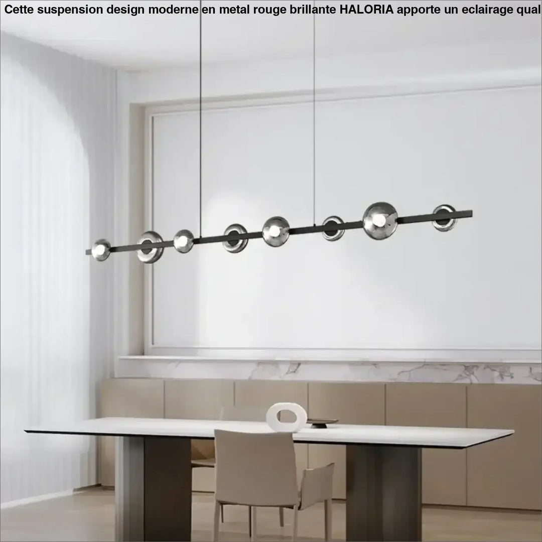 Suspension Linéaire Moderne Noir et Or Éclairage Contemporain