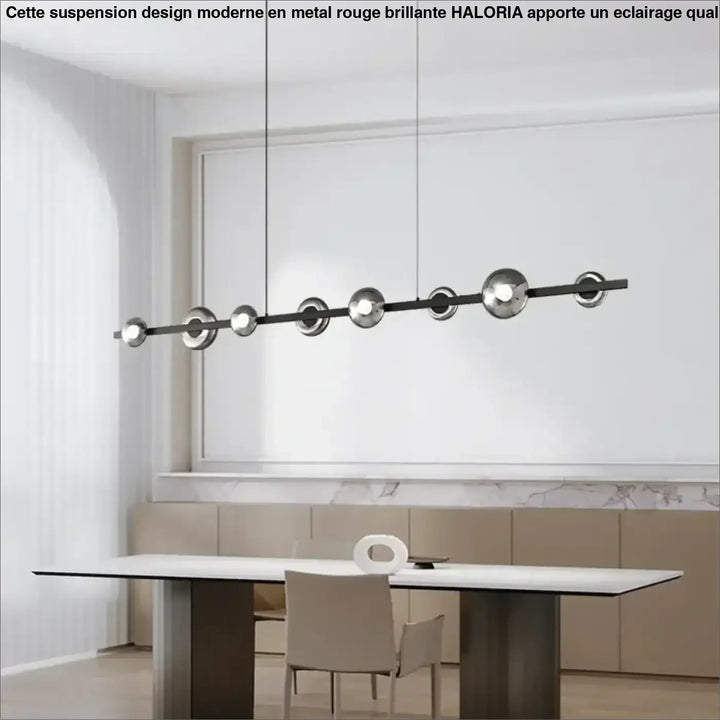 Suspension Linéaire Moderne Noir et Or Éclairage Contemporain