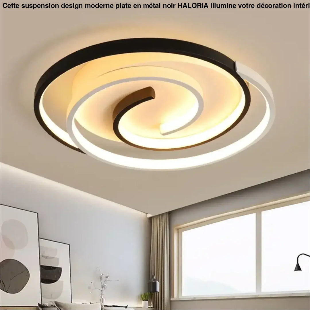 Plafonnier led moderne forme spirale design élégant chic