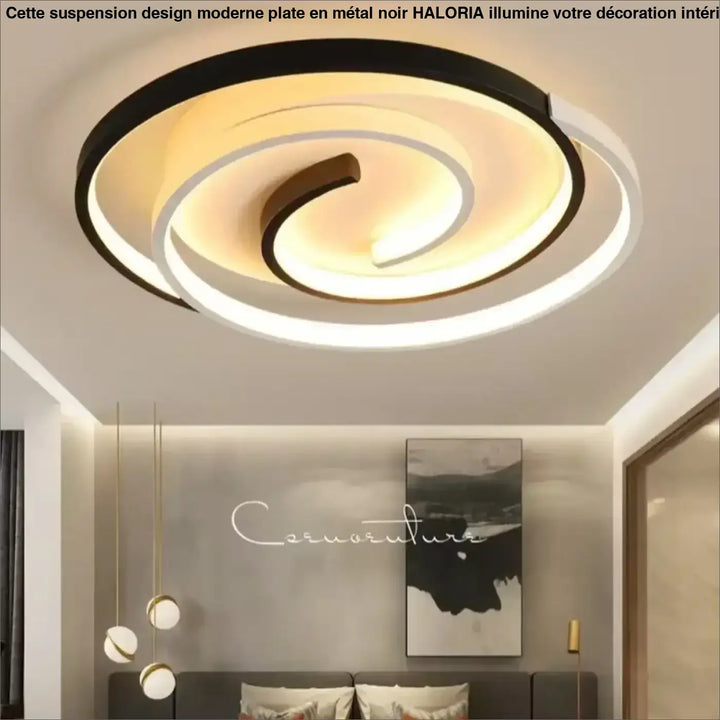Plafonnier led moderne forme spirale design élégant chic