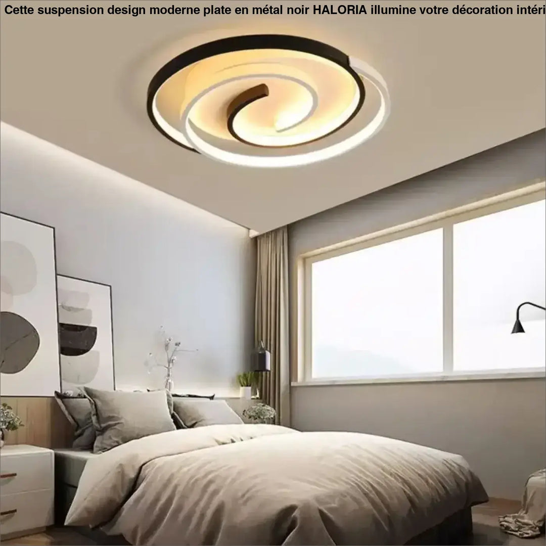 Plafonnier led moderne forme spirale design élégant chic