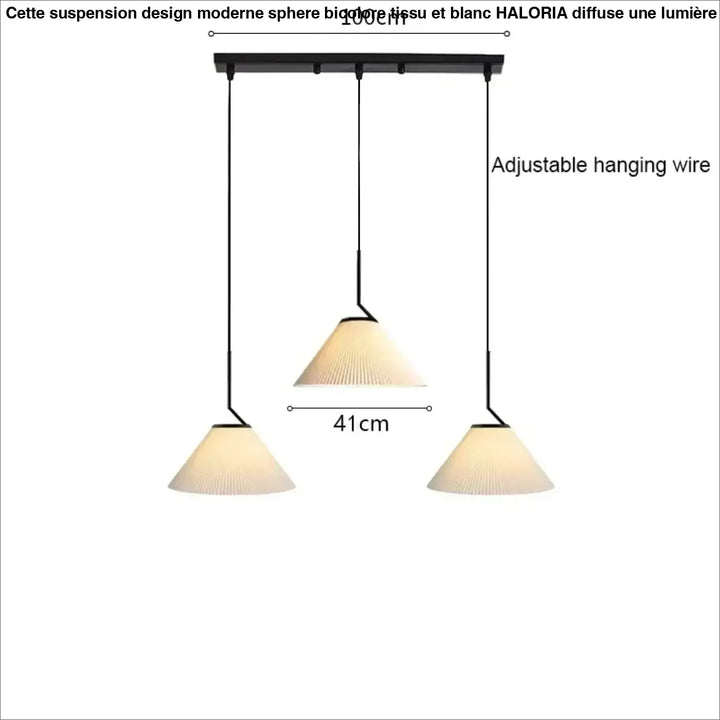 Suspension luminaire blanche au style nordique épurée