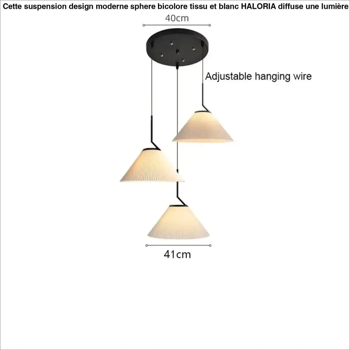 Suspension luminaire blanche au style nordique épurée