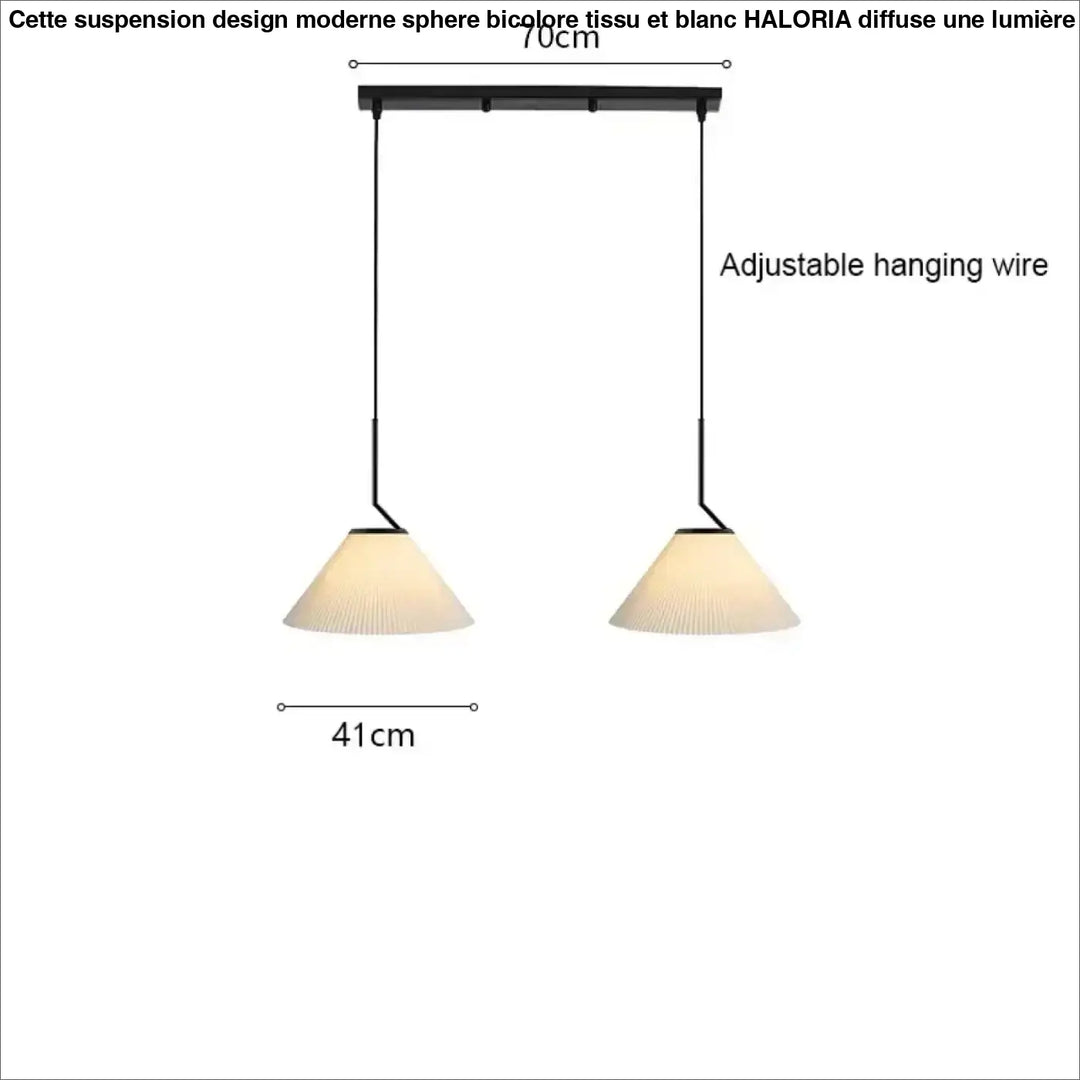 Suspension luminaire blanche au style nordique épurée