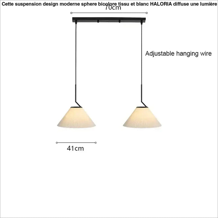 Suspension luminaire blanche au style nordique épurée