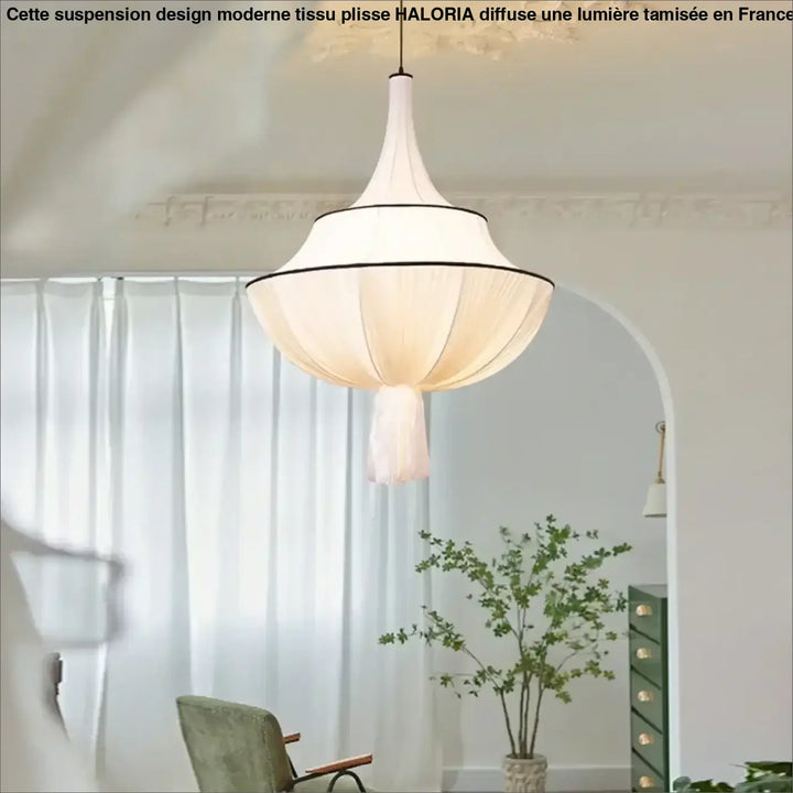 
Suspension design moderne tissu plissé forme élégante