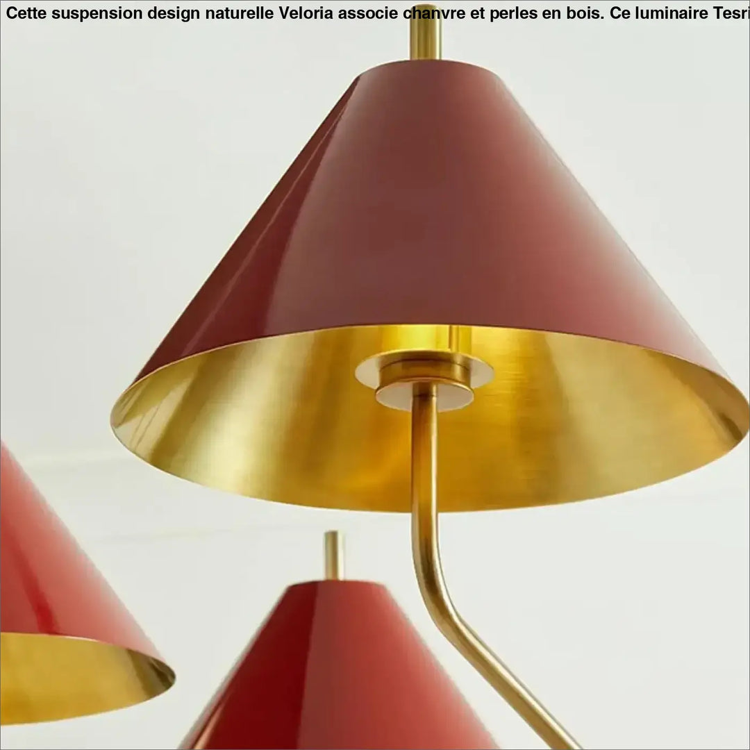 Suspension luminaire en métal style contemporain chic