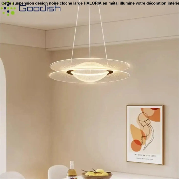 Suspension luminaire blanc en forme de disque minimaliste moderne