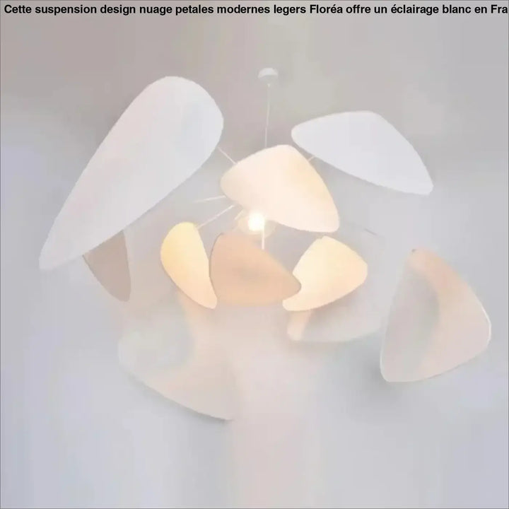 Suspension Design Nuage Pétales Modernes Légers Blancs

