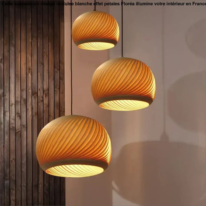 Suspension moderne en bois design élégant style chic