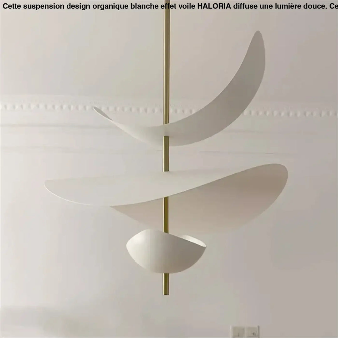 Suspension Luminaire Moderne Design Sculptural Blanc Élégant